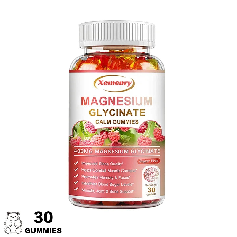 Magnesium Glycinate Gummies Calm Relieves Stress Support Sleep Support Memory Concentration & Muscle Spasms